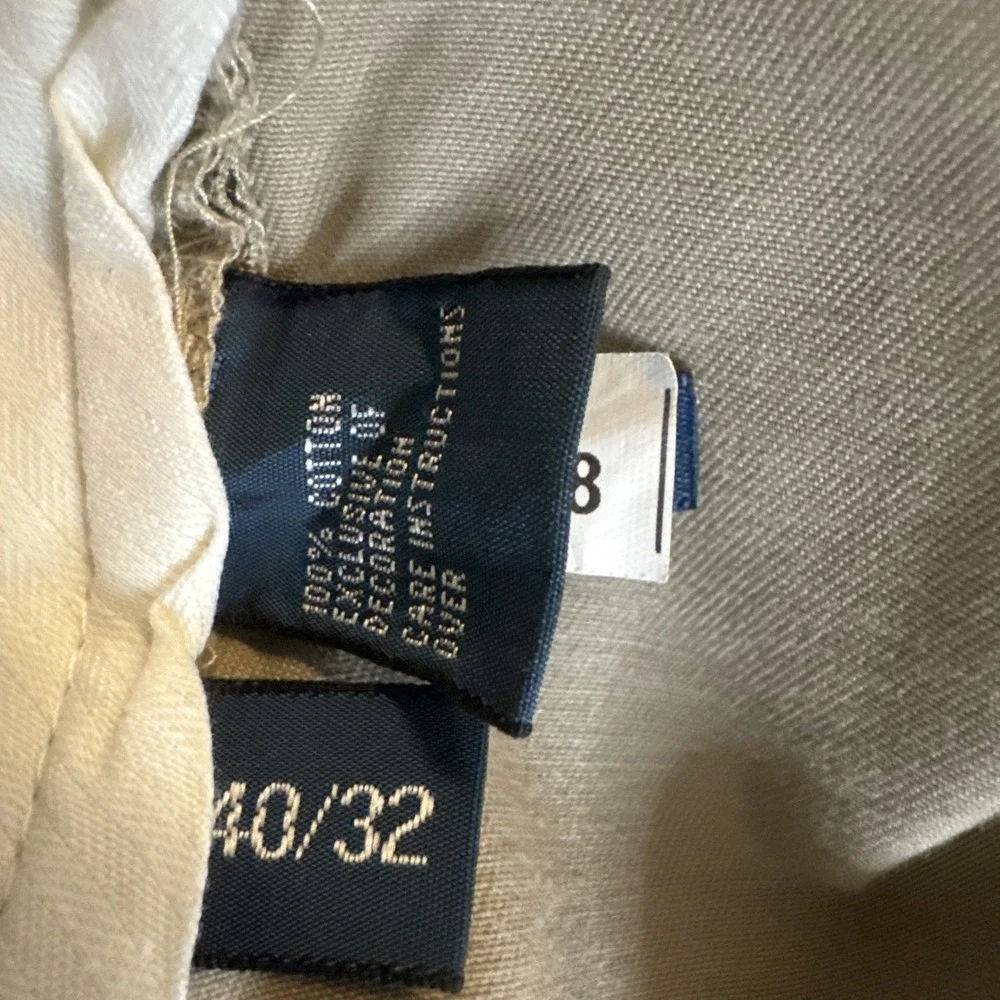 Polo Ralph Lauren‎ Pants Mens 40x32 Khaki Chino Straight Preston Cotton Preppy